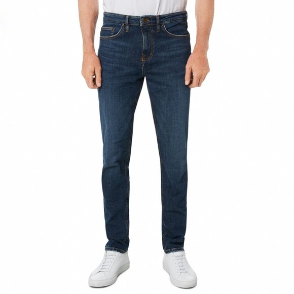Outland Denim Men Jeans Bondi Blue Dusty Slim Fit Cotton Organic Contrast Stitch